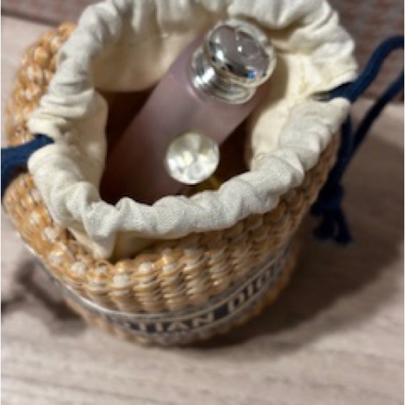 Dior Woven Satchel with Navy and Cream Accents - Picture 7 of 9